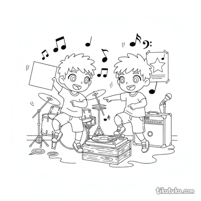 Kids Dancing to a Record Player