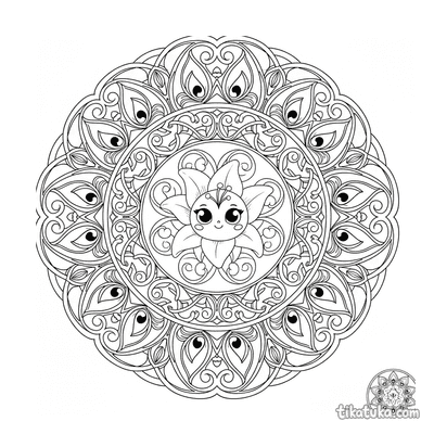 Art Nouveau Floral Mandala