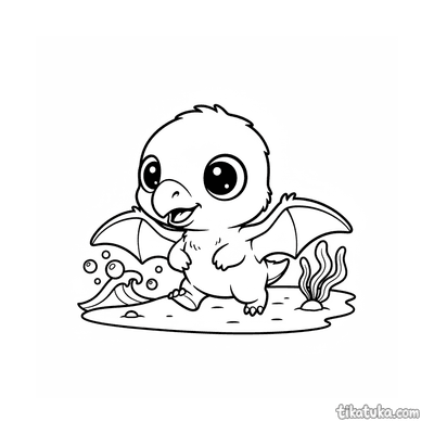 Baby Pterosaur's First Steps