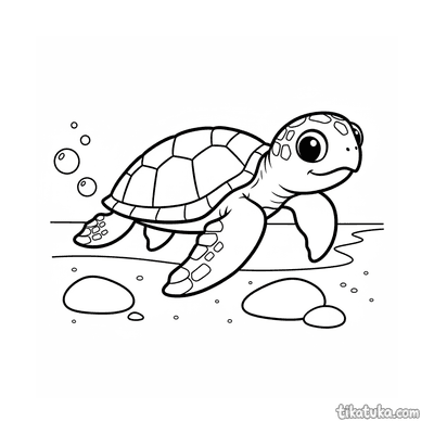 Baby Sea Turtle in Shallows