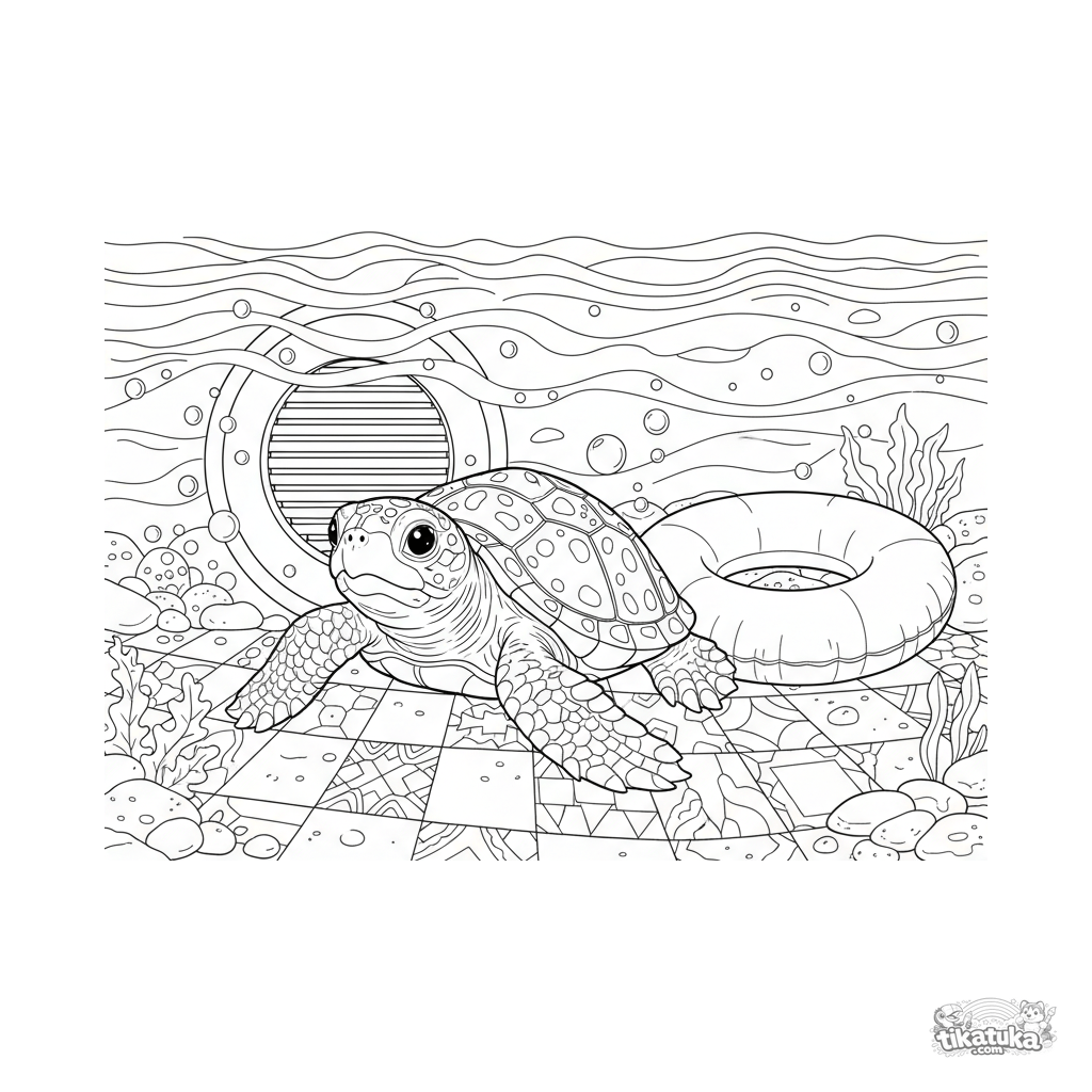 Baby Turtle at the Pool Filter