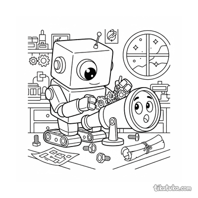 Assistant Robot Repairing Telescope