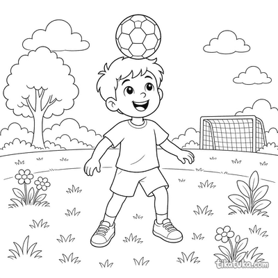 Boy Bouncing a Ball