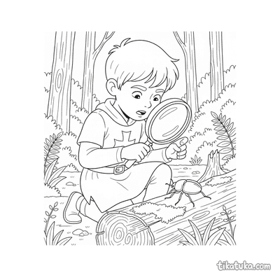 Knight Studying a Beetle