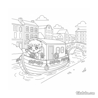Cheerful Canal Barge