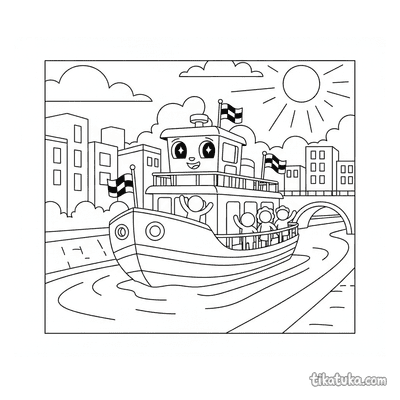 Cheerful River Ferry