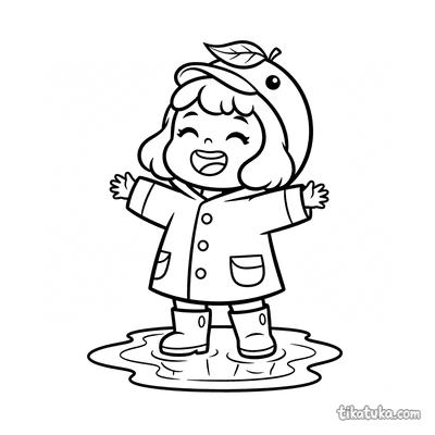 Toddler Catching Raindrops