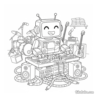 Robot DJ in Garage
