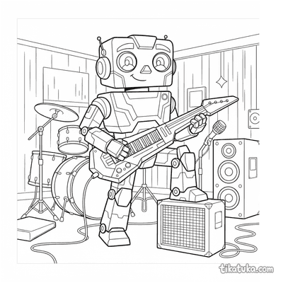 Robot Playing Keytar
