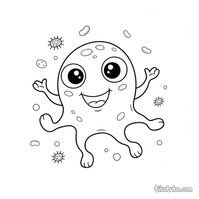 Happy Amoeba Microbe