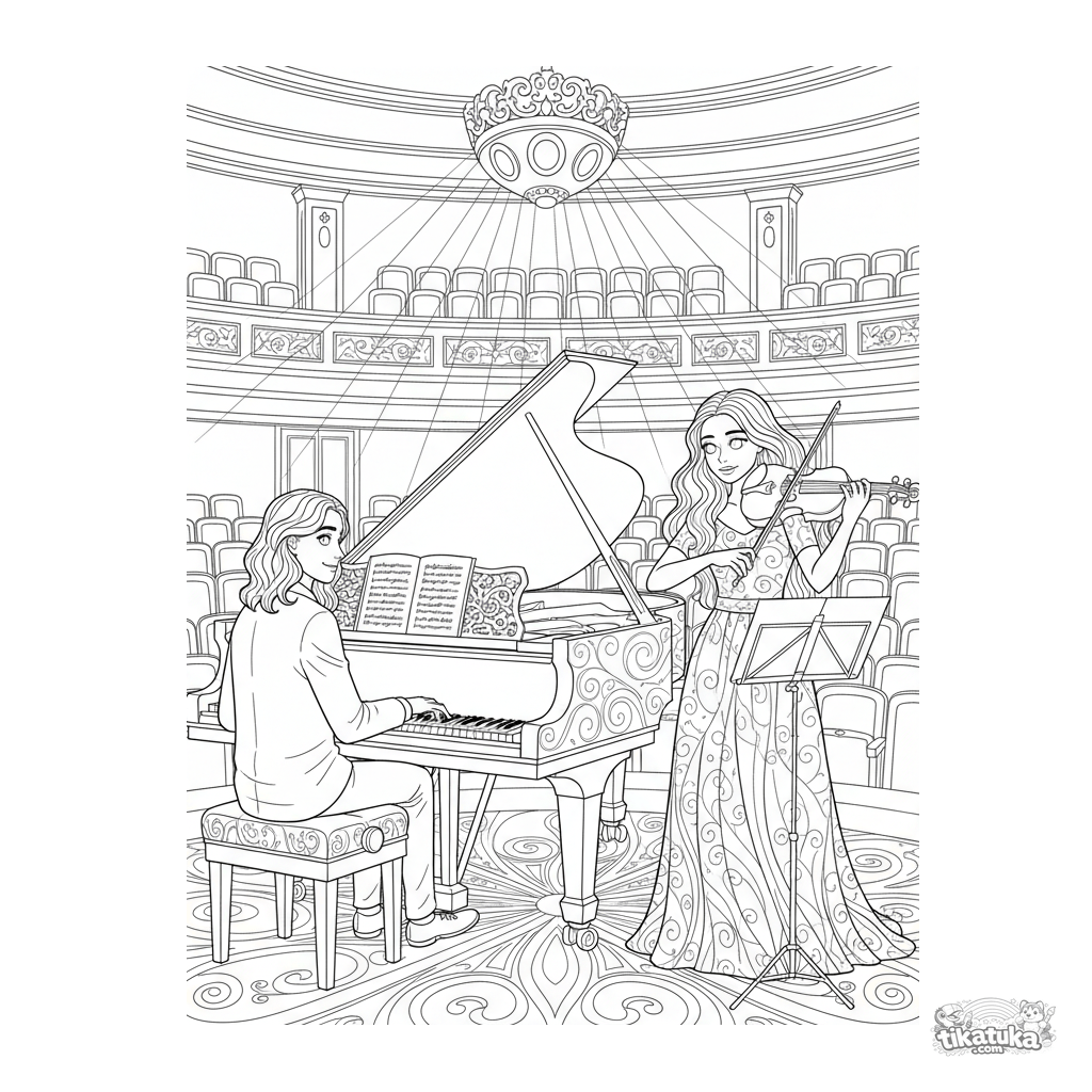 Pianist and Violinist Duet