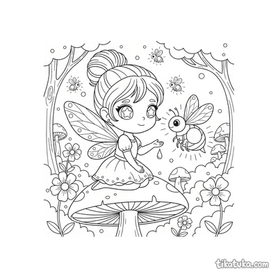 Fairy Princess Taming a Firefly