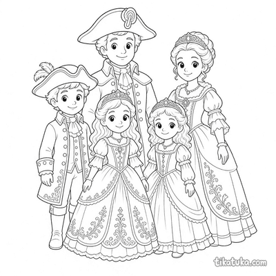 Family Portrait in Fancy Outfits