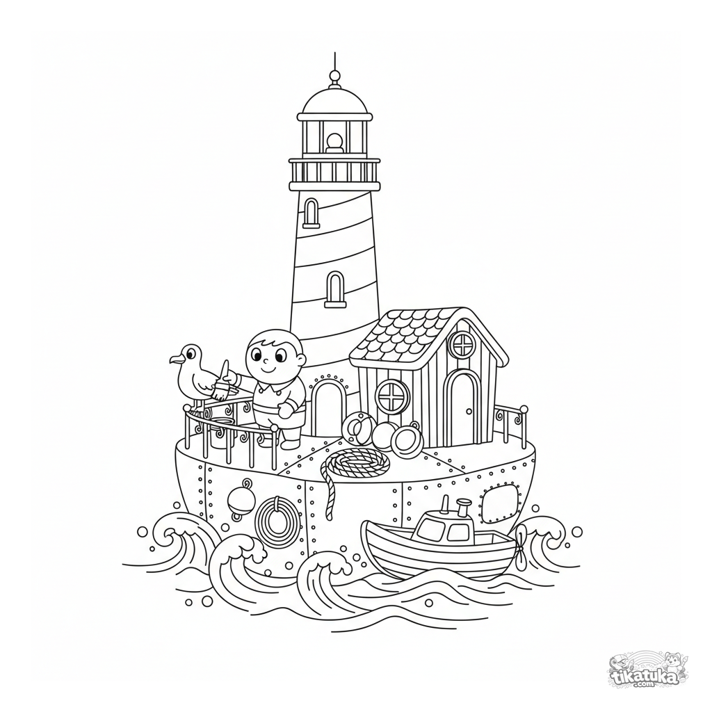 Floating Lighthouse and Cottage