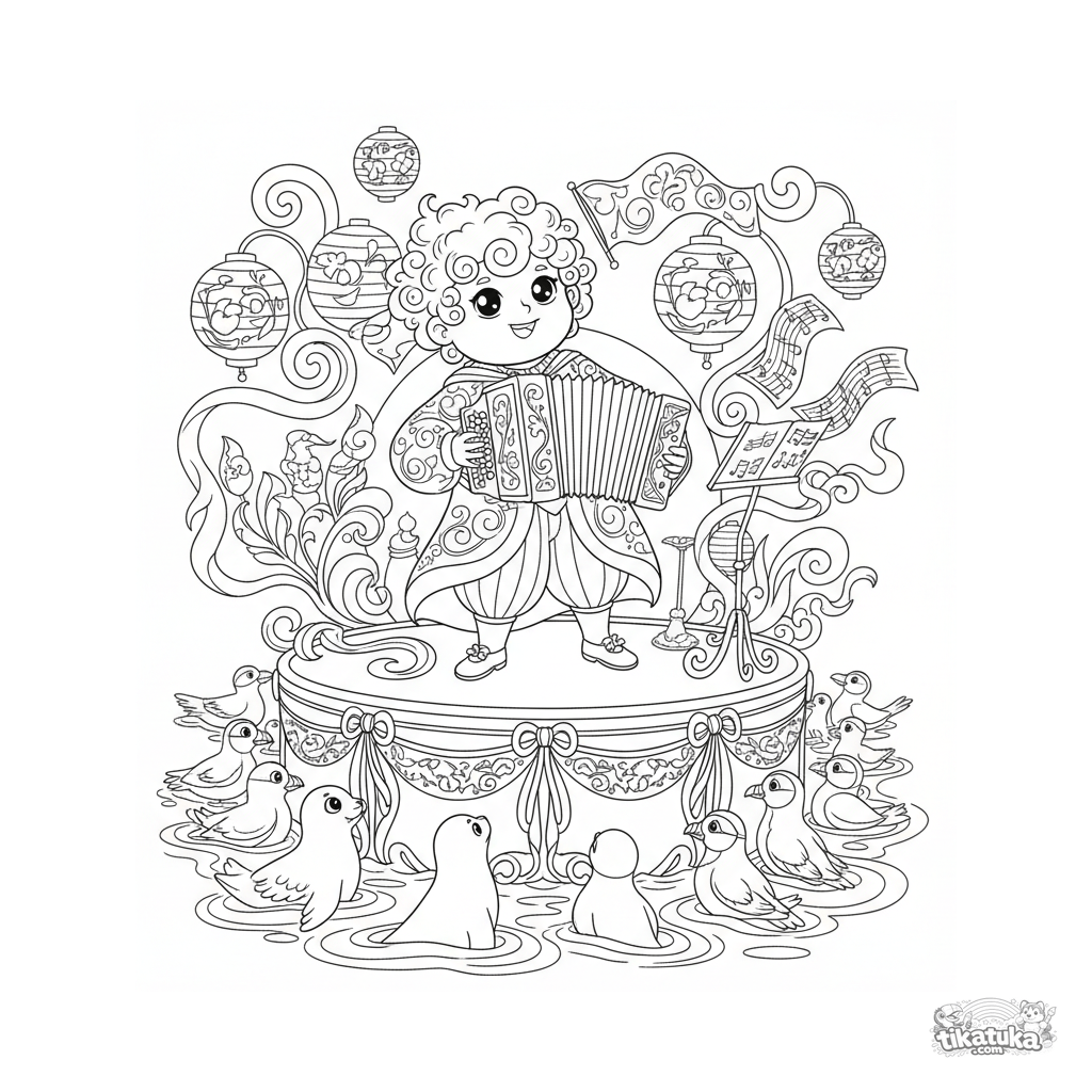 Floating Stage at Sea