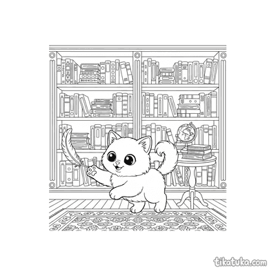 Birman Kitten in a Victorian Library