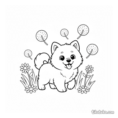 Fluffy Samoyed Puppy
