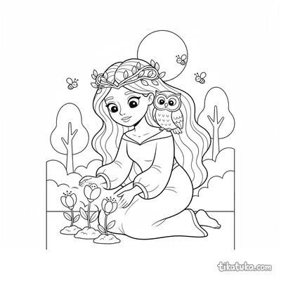 Forest Princess Planting Moon Blooms