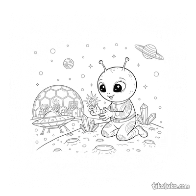 Friendly Alien Planting Crystals