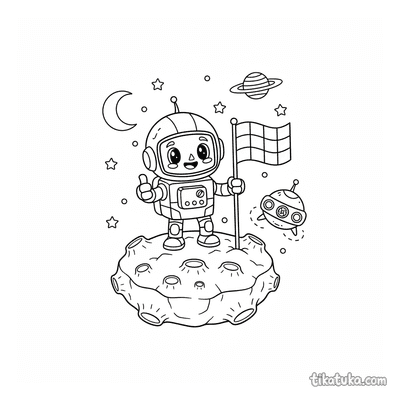 Robot Astronaut on an Asteroid