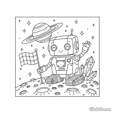 Robot on Alien Moon