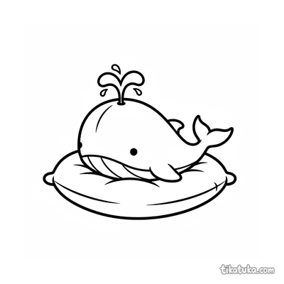 Gentle Whale Plush on Pillow