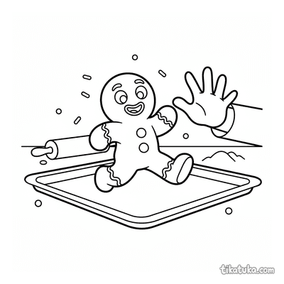Gingerbread Man Escaping