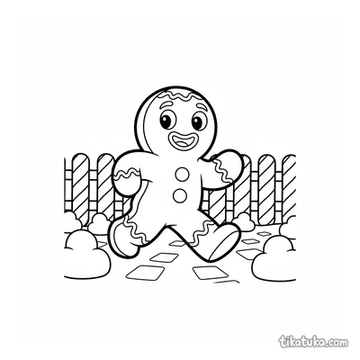 Gingerbread Man Running Away