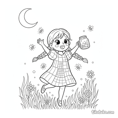 Girl Chasing Fireflies