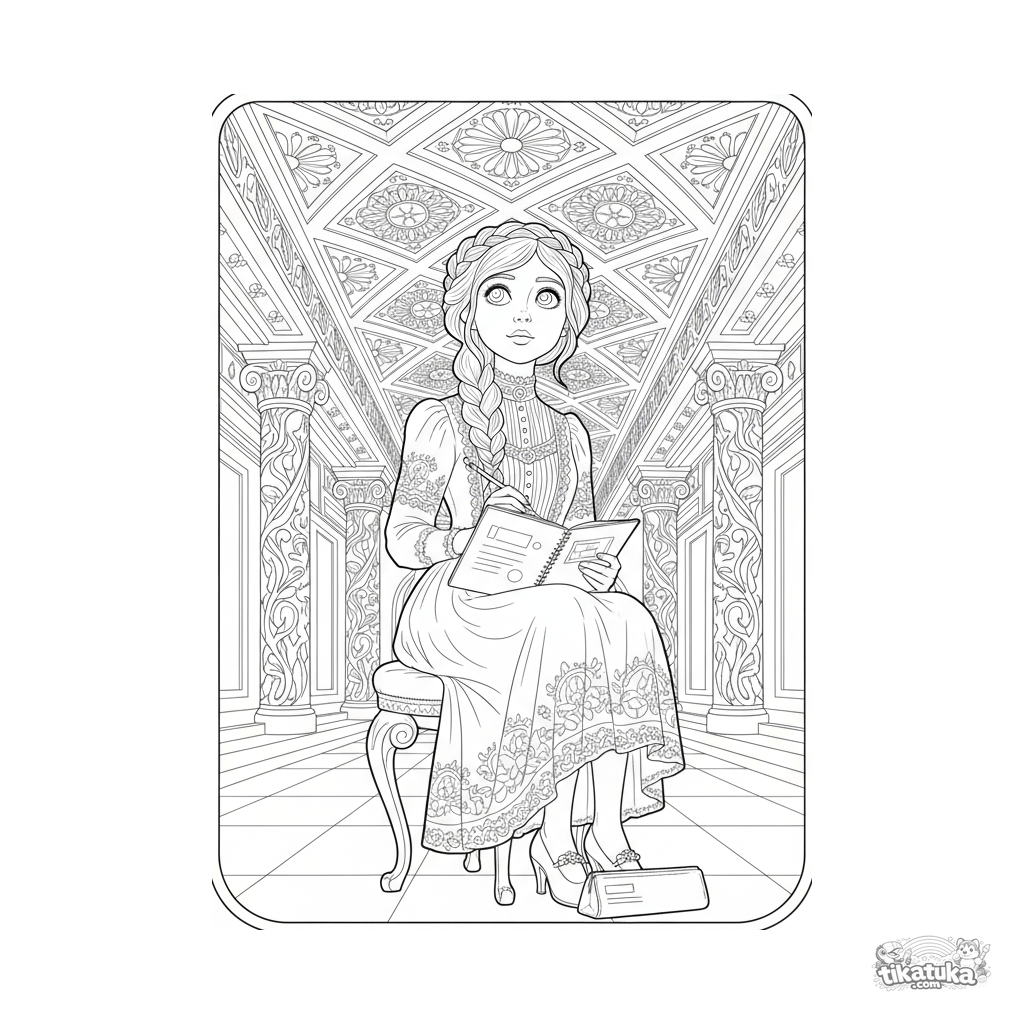 Girl Sketching Architecture