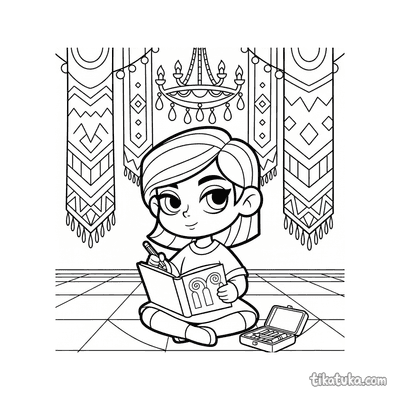 Girl Sketching Hall Decorations