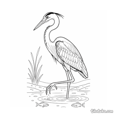 Great Blue Heron Wading