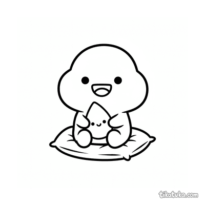 Happy Cloud on Pillow