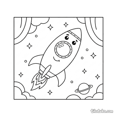 Happy Rocket in Space
