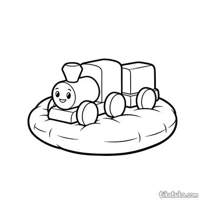 Happy Wooden Block Train