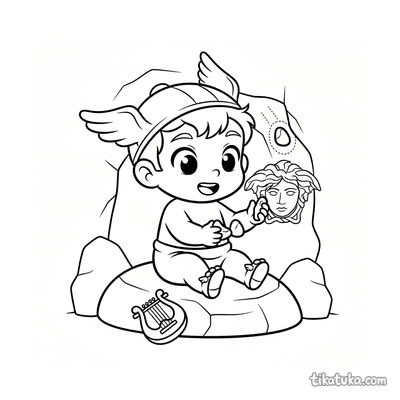 Baby Hermes Playing Jacks