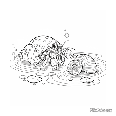 Hermit Crab Swapping Shells