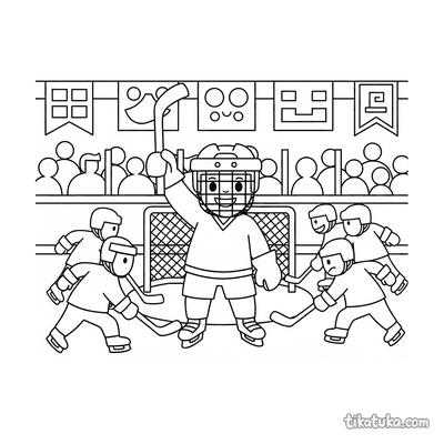 Ice Hockey Player Celebrating Goal