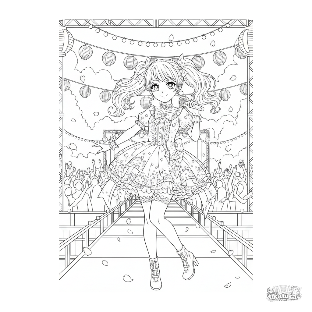 Idol Singer Performing on Festival Stage