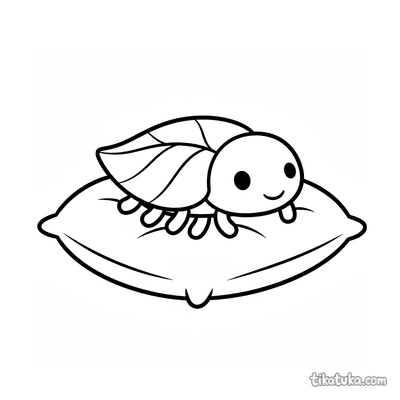 Leaf Bug Resting on Pillow