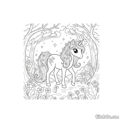 Magical Pony with a Flower Mane