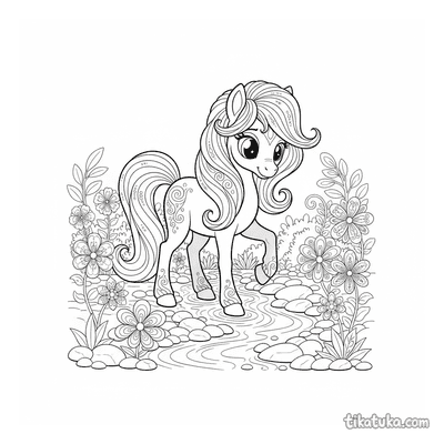 Magical Pony with Sparkling Mane