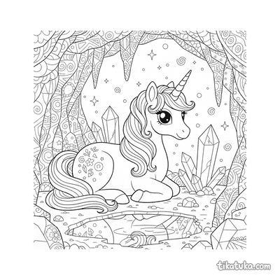 Magical Unicorn Pony in Cave