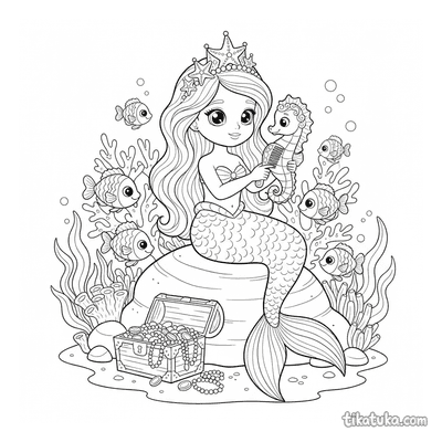 Mermaid Princess with Comb