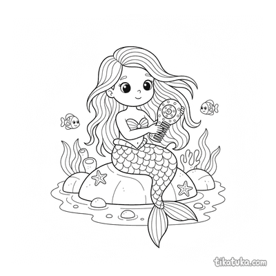Mermaid Princess with a Comb