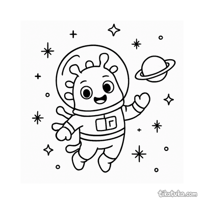 Microbe Astronaut with Helmet
