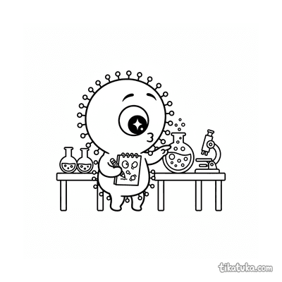 Microbe Scientist at Lab Table