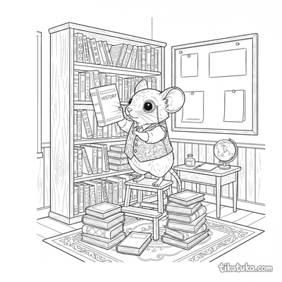 Mouse Librarian in Classroom