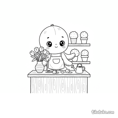 Octopus in Flower Shop