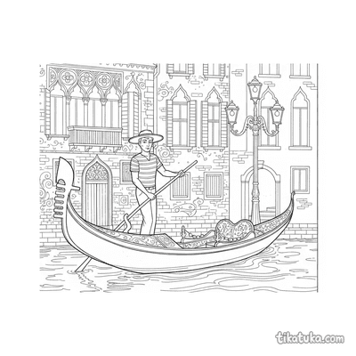 Ornate Venetian Gondola at Sunset